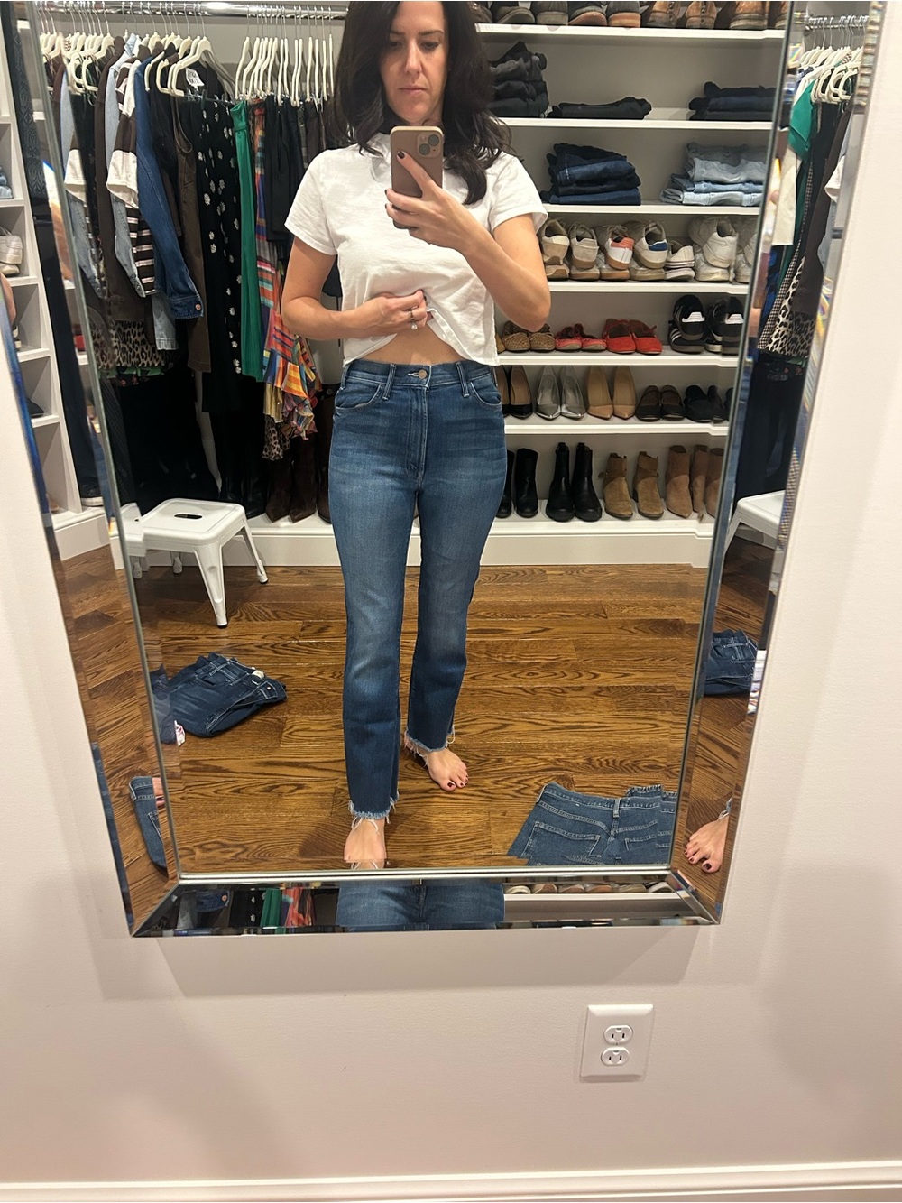 MOTHER The Hustler Ankle Fray